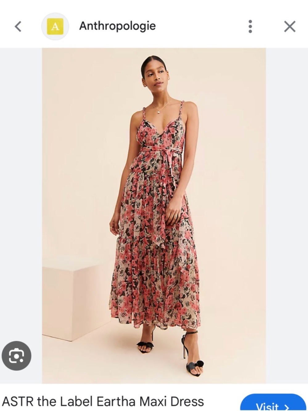 Astr Floral Pink Tiered Maxi Dress